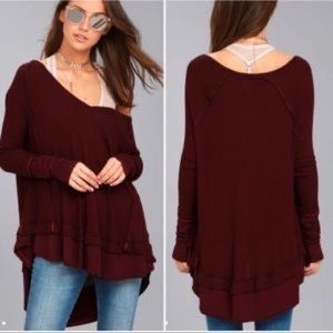 Free People Laguna Tunic Maroon